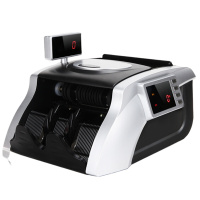 得力（deli）3908 点钞机验钞机 银行专用全智能语音报警 有屏幕双屏液晶点验钞机支持新版人民币数钞机鉴伪精准 银黑