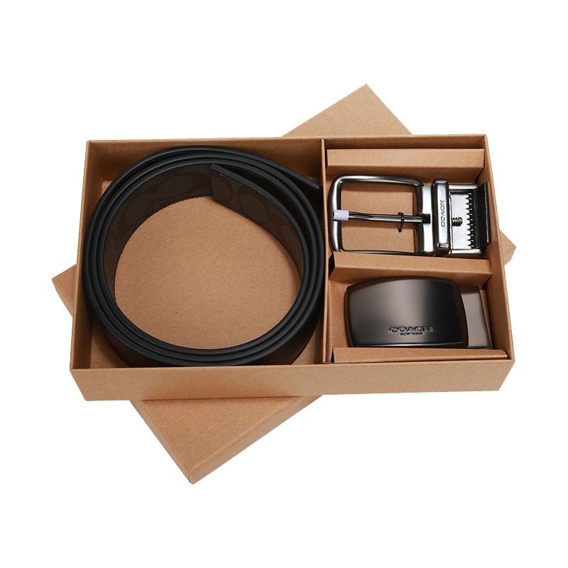 蔻驰（COACH）奢侈品奥莱款男士腰带时尚商务休闲双头双面腰带礼盒22540 QBTN2