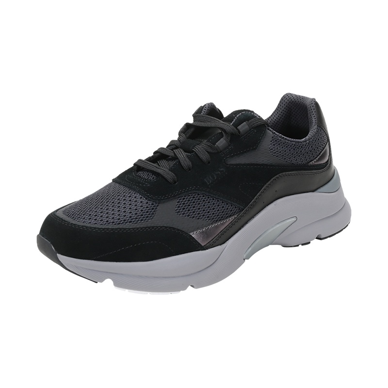 HUGO BOSS 雨果博斯 男士 织物配皮系带休闲运动鞋50446943