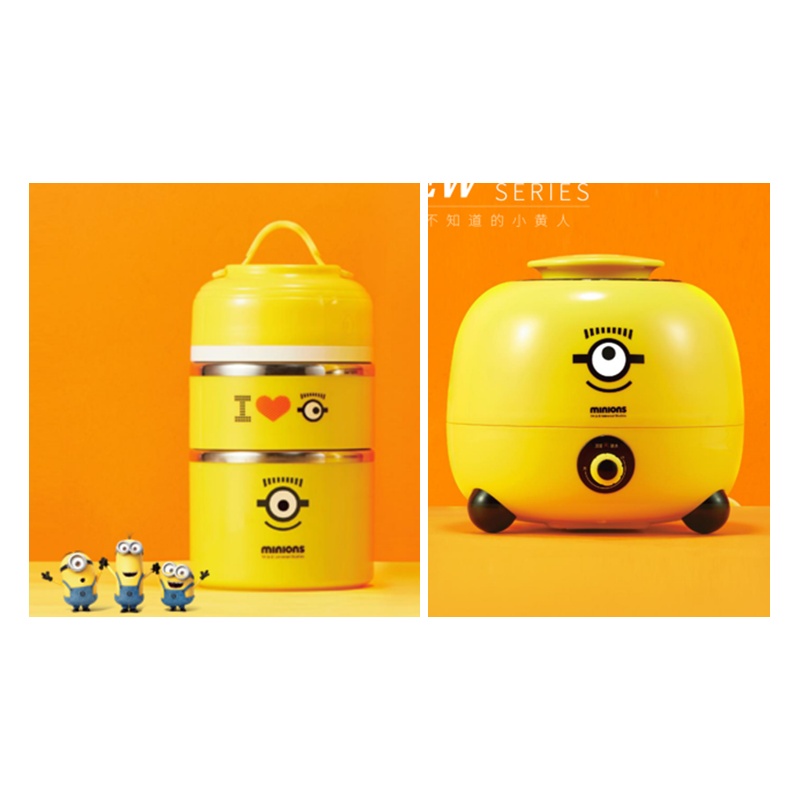 神偷奶爸小黄人保温双层便当盒+加湿器