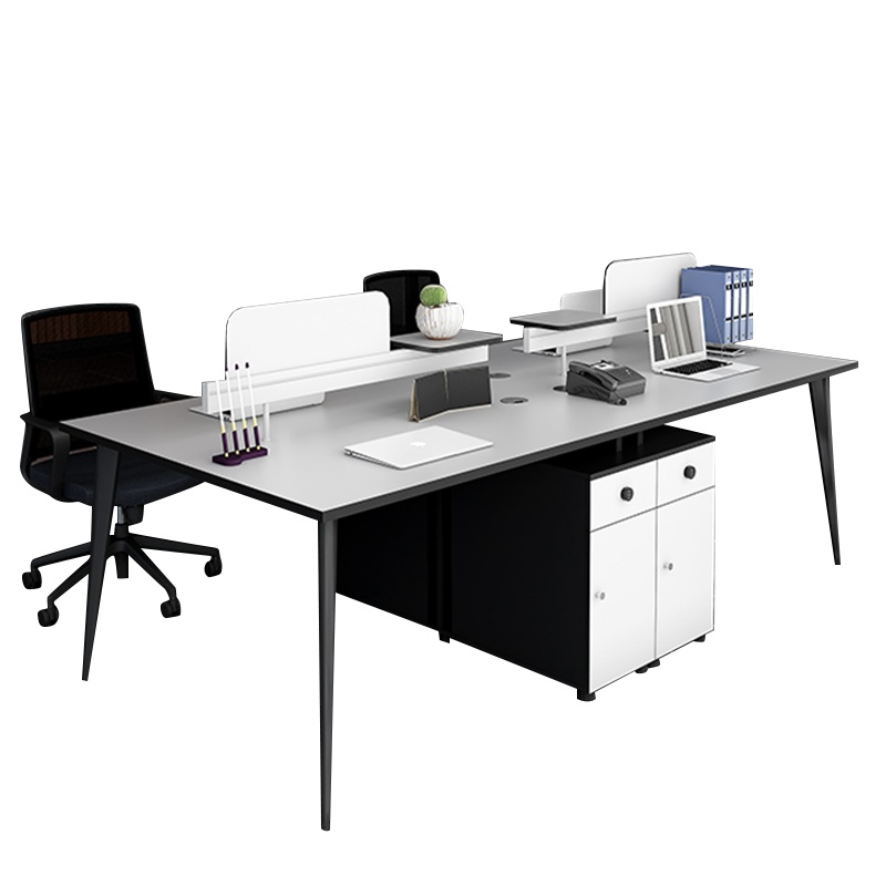 [晋美升]职员办公桌椅组合2/4/6人位员工桌工作位简约现代双四人屏风卡位