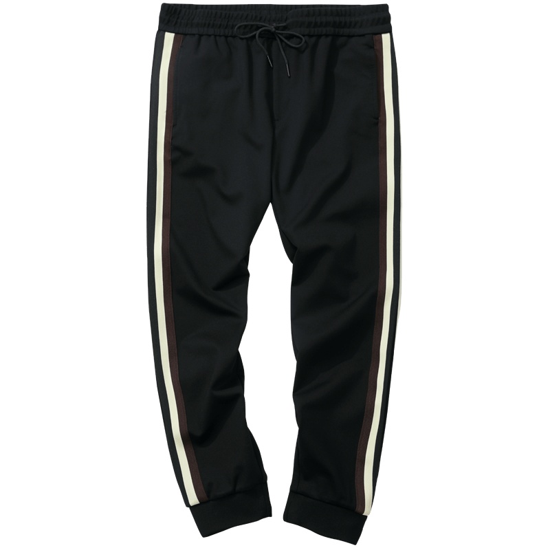 千纸鹤潮流针织九分裤青年男士弹力休闲运动松紧腰束脚裤男90365