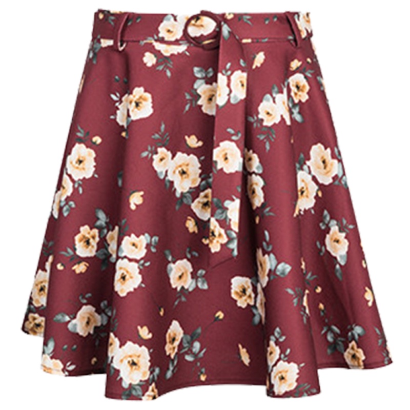 【专柜同款】Puella夏短款A字裙时尚夏韩版显瘦甜美碎花ins小清新半身裙女20011889