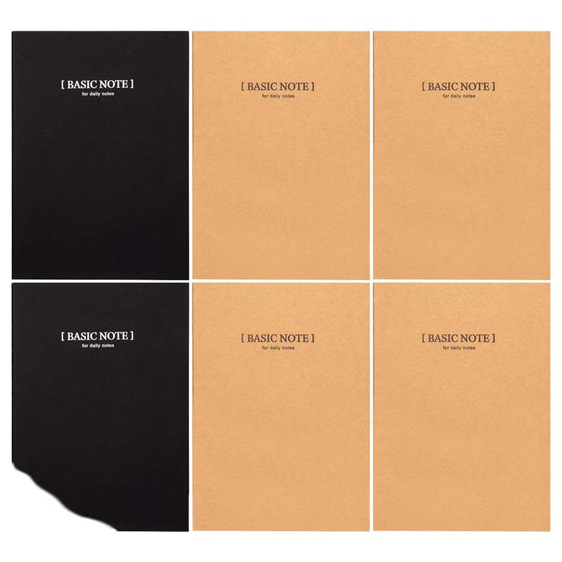 得力(deli)牛皮纸缝线软抄本 办公记事本文具笔记本子 12本A5/60张 33458