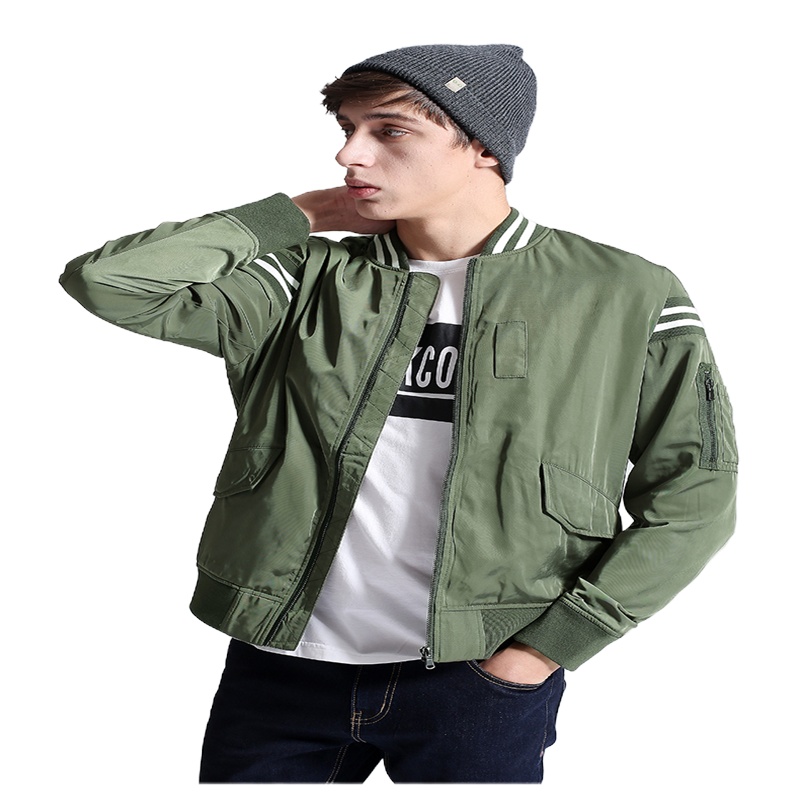 林克LK 外套男加绒春秋季新款青年男士翻领夹克棒球服潮流上衣男生 单件价