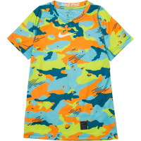 NIKE耐克 2019夏季新款 儿童迷彩T恤 大童男女童运动休闲圆领短袖 AQ9380