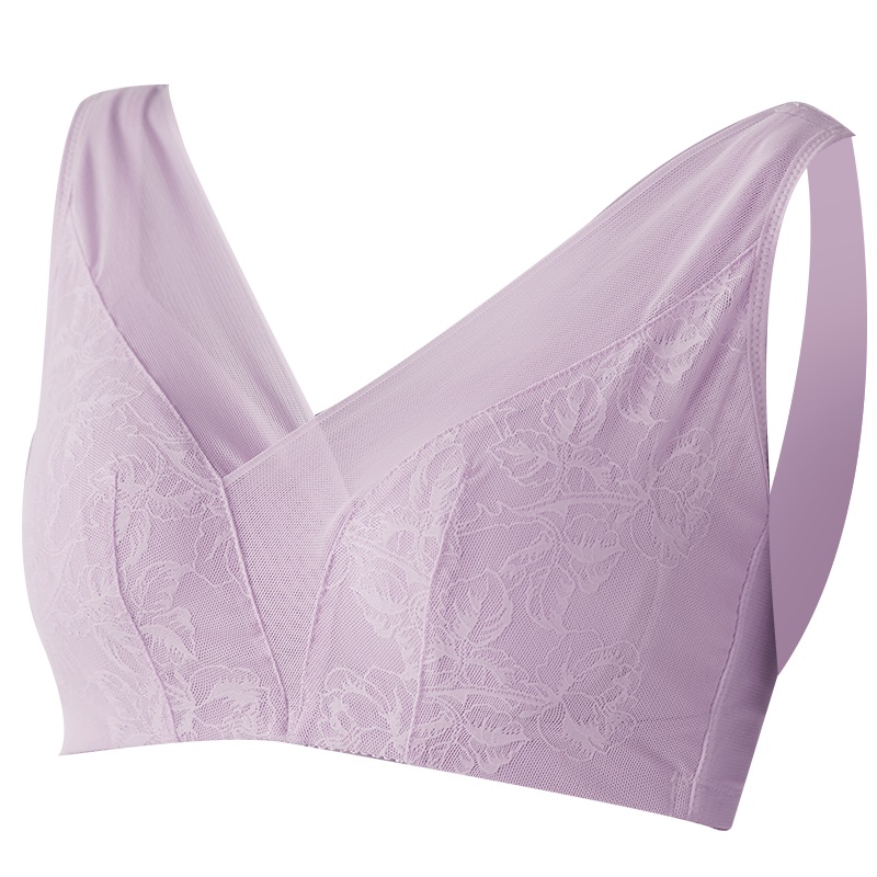 小护士无钢圈文胸性感蕾丝聚拢调整型胸罩侧收副乳美背女士内衣WXB004-9