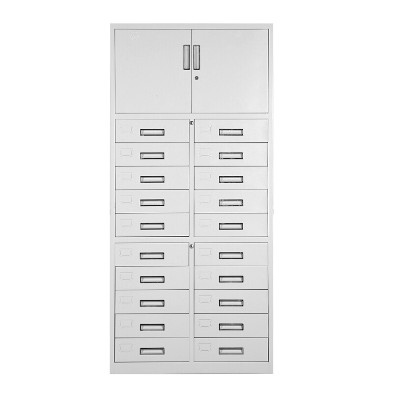 振奥 铁皮文件柜二十斗带锁财务办公室档案多斗A4抽屉柜 下二十斗票据柜