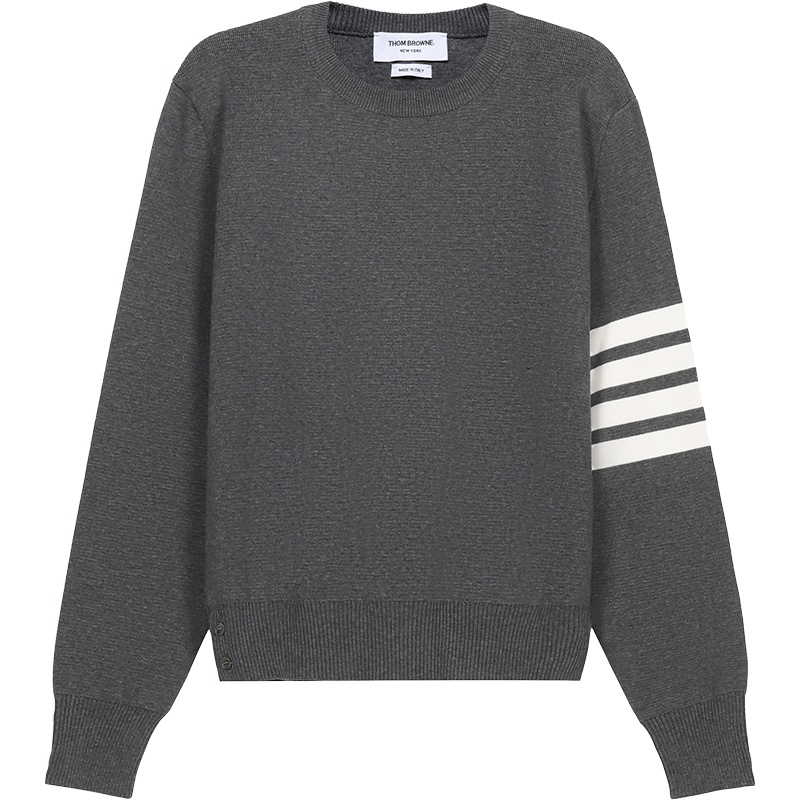 THOM BROWNE 汤姆·布朗 男士棉质圆领长袖针织衫 MKA202A 00219