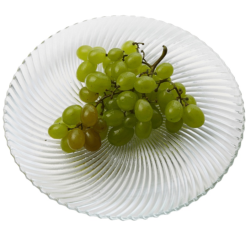 青苹果玻璃果盘糖果盘零食盘