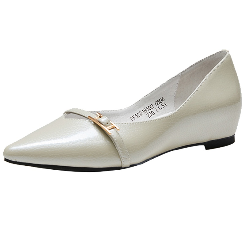 森林公主女鞋欧美平底鞋女尖头韩版百搭性感内增高浅口女单鞋春季新款