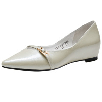 森林公主女鞋欧美平底鞋女尖头韩版百搭性感内增高浅口女单鞋春季新款