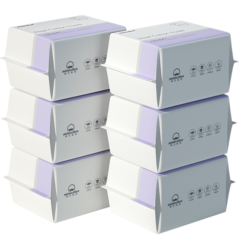 棉花秘密珍珠纹棉柔巾80抽*6包