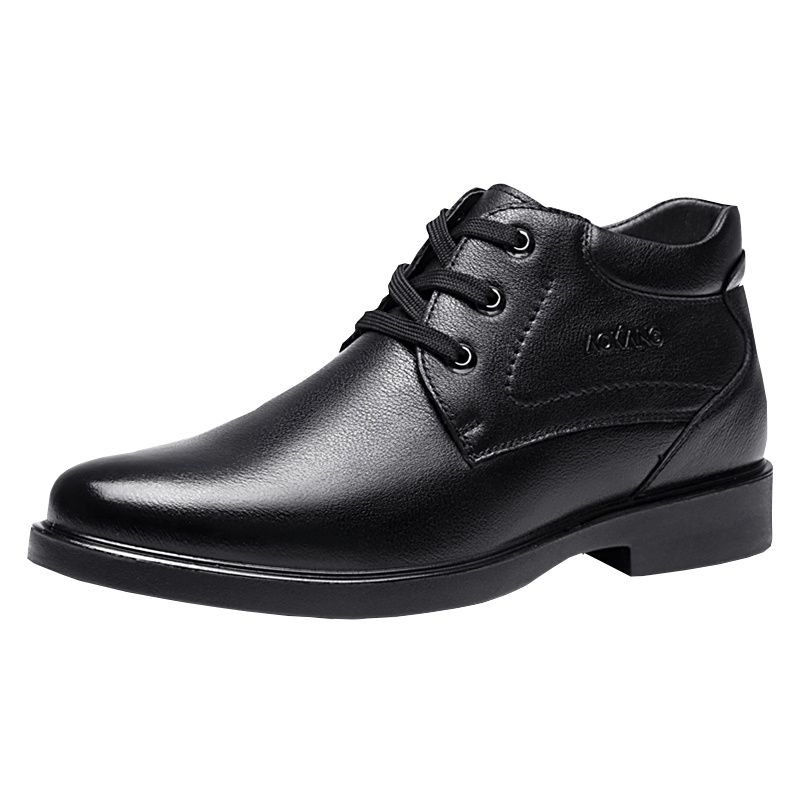 奥康男鞋冬季商务皮鞋男加绒保暖棉鞋男士休闲棉靴