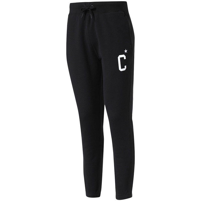 CONVERSE匡威男装针织透气运动休闲修身小脚裤10005562 L 黑色