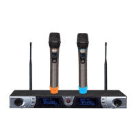 HTDZ 海天 HT-77A 专业一拖二U段无线麦克风 演讲演出无线话筒