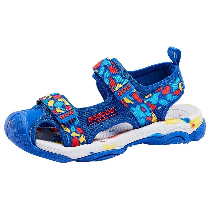 BOBDOG HOUSE巴布豆童鞋儿童凉鞋2019夏季男童软底女童小学生沙滩鞋子T9215