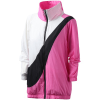NIKE耐克女装夹克撞色时尚机织拉链立领休闲运动服BV3686