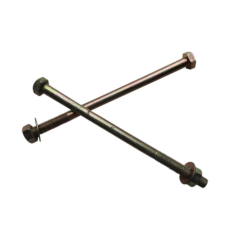 镀锌六角有头穿钉 12*220双头螺丝川钉锌加长螺栓