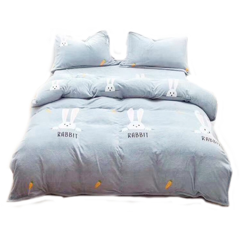 牛奶棉 四件套 多色可选 2*2.3米,床单1条、被套1条、枕套2只,颜色请备注