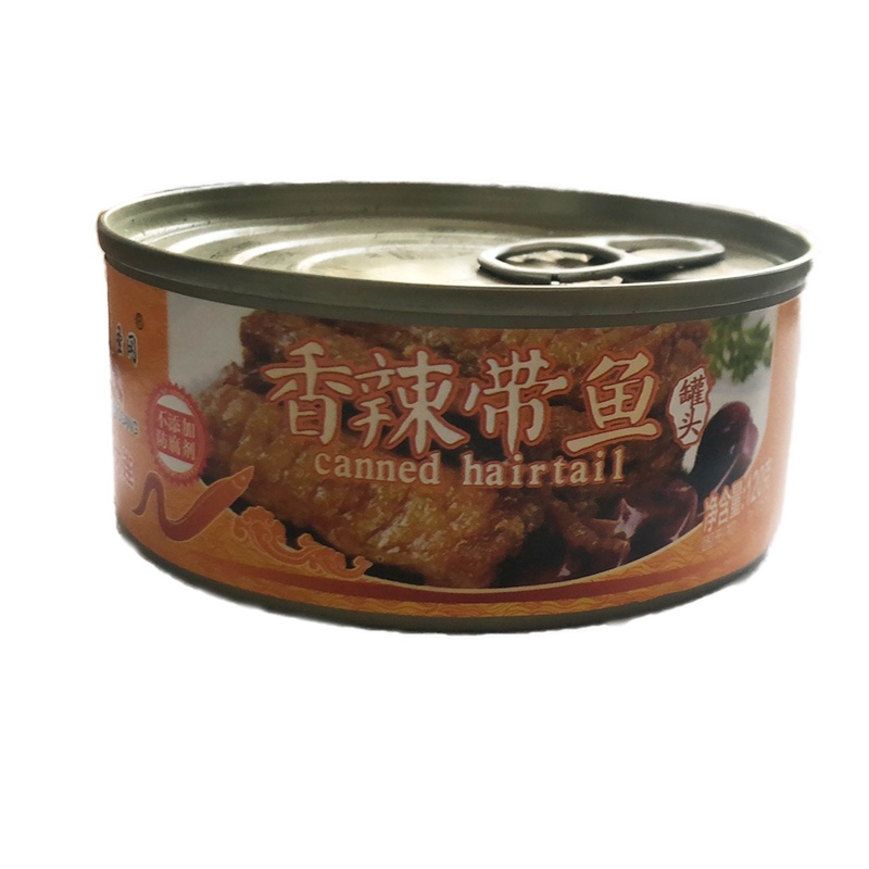 即食五香带鱼罐头香辣海鲜罐头熟食带鱼中段熟食120g