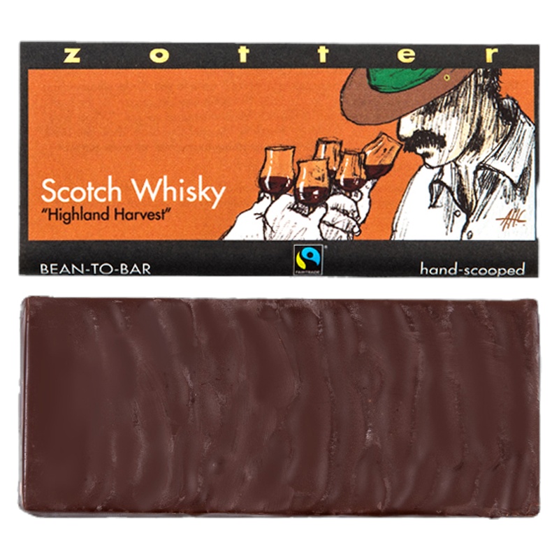 Zotter凯派高地苏格兰威士忌手工夹层巧克力70g