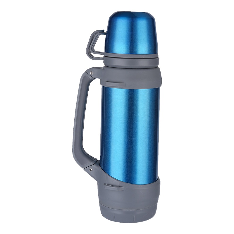 三极户外(Tripolar) TP3609 运动水壶大号保温杯多功能不锈钢便携旅游背带水壶家用自驾车载热水瓶1200ml