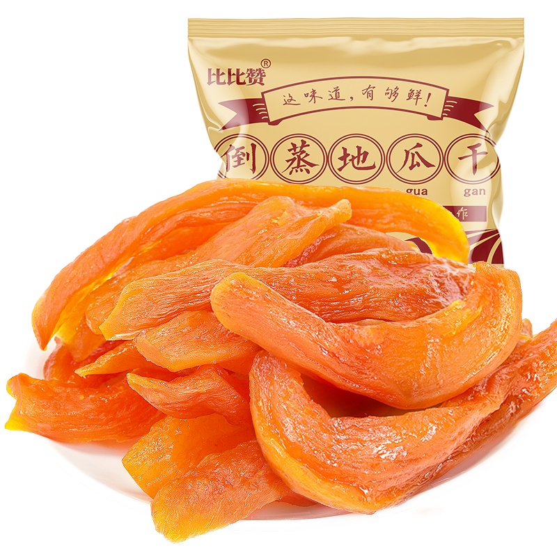 [满199减125元]比比赞倒蒸地瓜干250g充饥夜宵软糯红薯干番薯条片健康休闲零食小吃