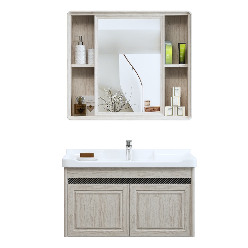 希箭/HOROW太空铝浴室柜组合卫浴柜洗手盆组合洗脸盆柜面盆套装洗手台洗漱台盆[15天内发货]