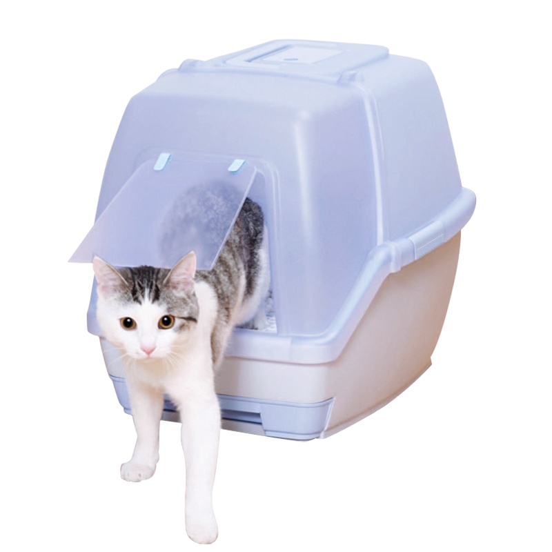 爱丽思(IRIS)全封闭猫厕所PP树脂猫砂盆 SSN-530 M茶色