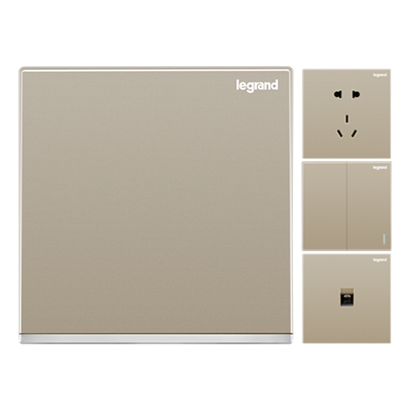 罗格朗(Legrand)开关插座面板官方旗舰店逸景米兰金86型家用墙壁暗装usb五孔带一开双控空调16a电源插座