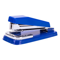 得力可旋转订书机学生用订书器加厚钉书机标准型多功能办公用品小号订书钉省力定书机订中缝装订机0414LAN