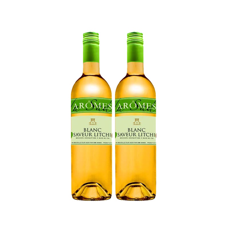 法国原瓶进口 奥莫斯荔枝味配制酒 Aromes blanc saveur litchi双支装750ml*2