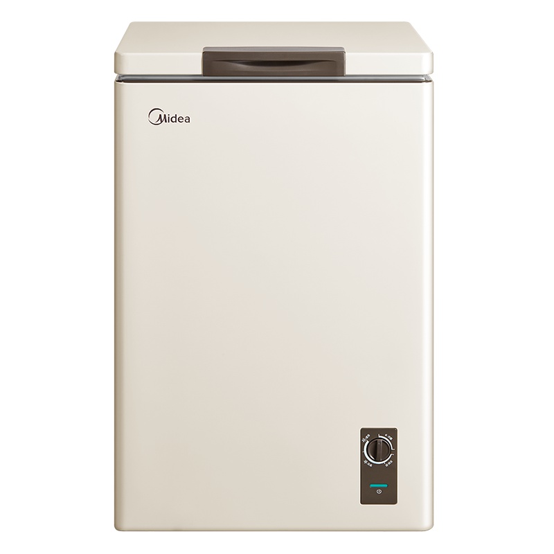 美的(Midea)143升 单温卧式冷柜家用冰柜 冷藏冷冻转换顶开门 小型迷你冷柜 节能低音 BD/BC-143KMR