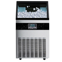 埃利斯(AILISI)78冰格不锈钢外壳制冰机 手动自动加水 方冰HZB-100FAB