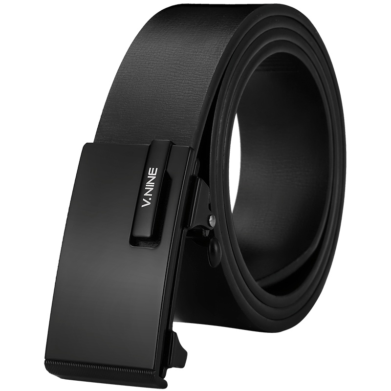 第九城（V.NINE） 男士皮带自动扣复古腰带时尚二层牛皮休闲裤带礼盒装