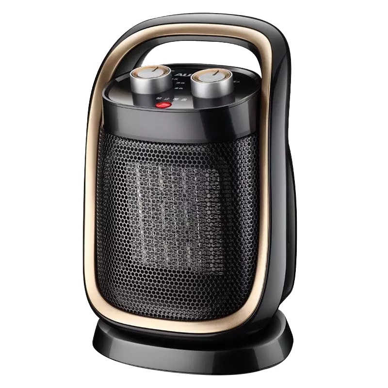 奥克斯(AUX)取暖器家用暖风机办公电暖器卧室电暖气节能小型台式暖气 NSBE-150E 黑+金