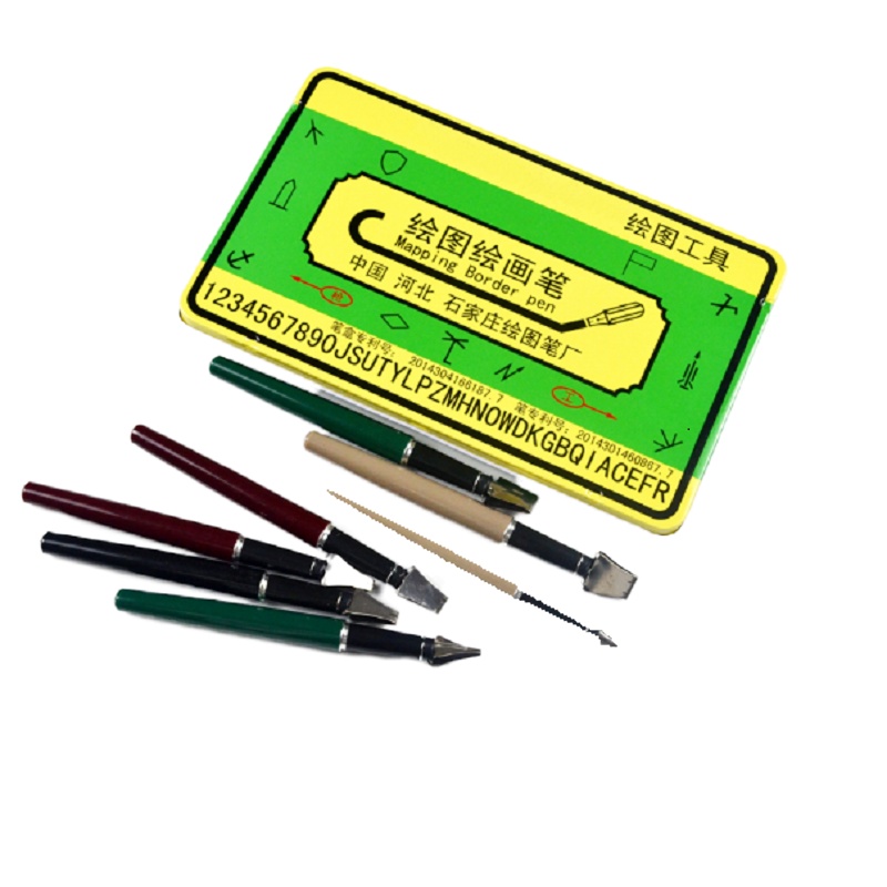 鸭嘴笔套装 题头黑体书 写排笔铁盒 线笔等线体字书写笔平行笔绘图绘画笔 鸭嘴笔套装