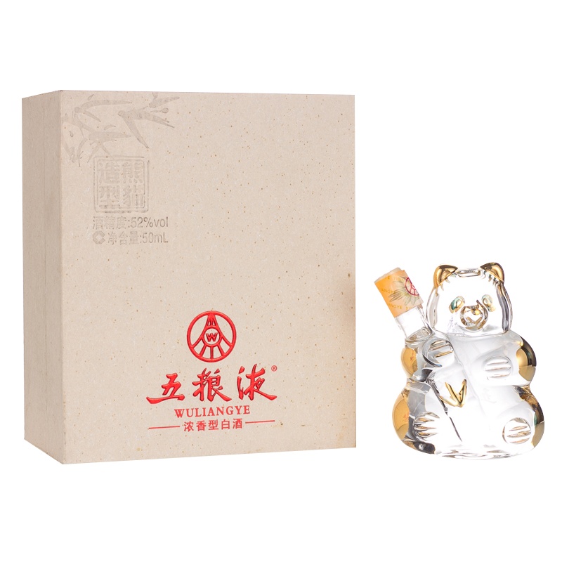 苏糖 五粮液52度熊猫造型系列 (1两装) 50ml 单瓶装