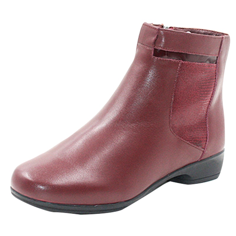 Mileno/米莲诺时尚牛皮平底女短靴健康舒适保暖妈妈鞋M164530