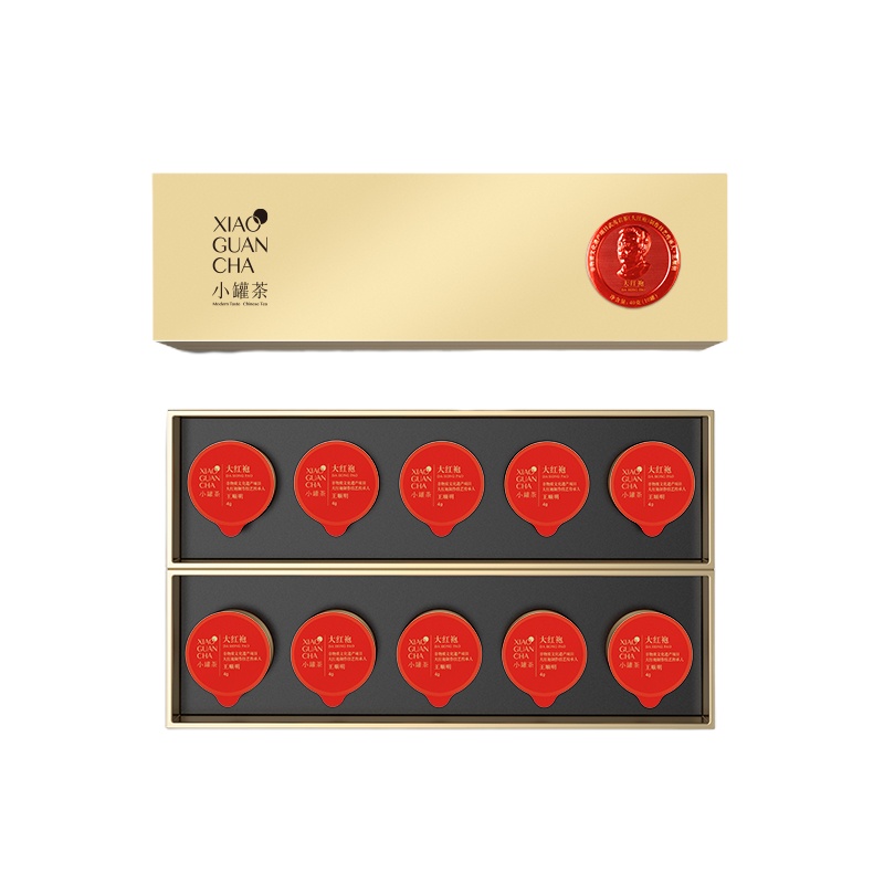 小罐茶(XIAO GUAN TEA) 特级乌龙茶大红袍茶叶礼盒金罐10罐装40g