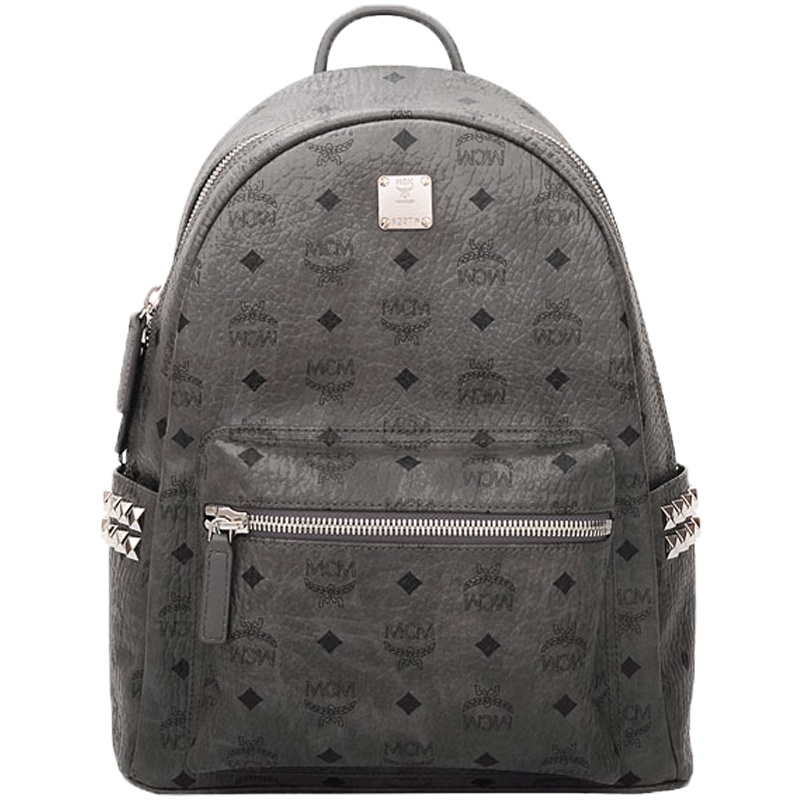 MCM 男女中性Stark Visetos系列PVC侧边铆钉装饰双肩包 MMK8AVE99