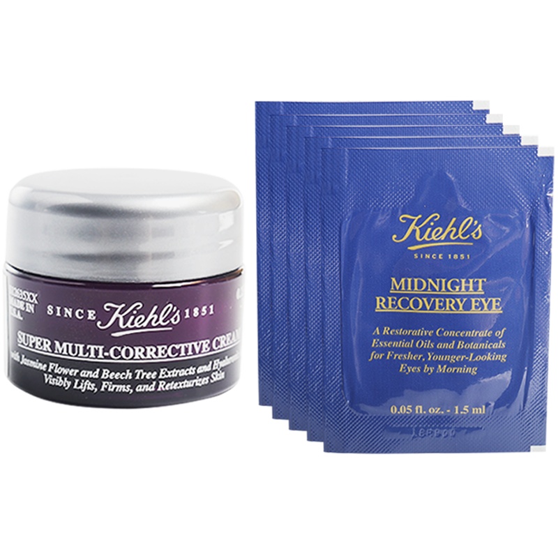 科颜氏(Kiehl's)多重紧致修颜面霜7ml+多重紧致眼部精华乳1.5ml*5