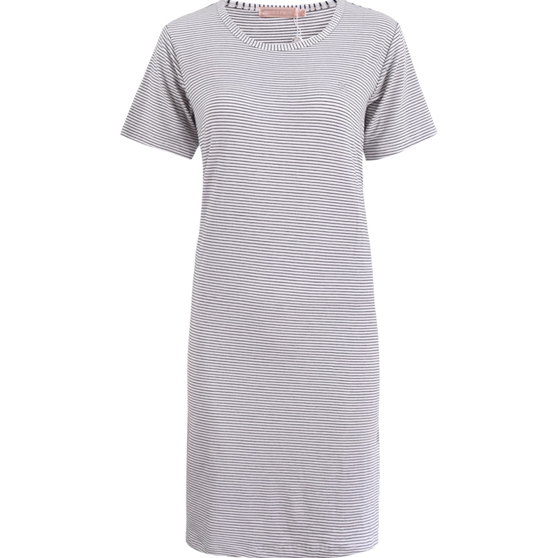 花雨伞女款圆领宽松舒适女士短袖睡裙 女士睡衣