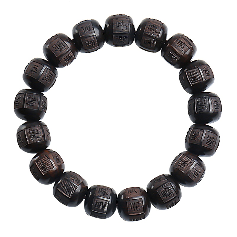 月印百川 黑檀木手串 老料老型珠祥云纹多款可选男女款单圈手链