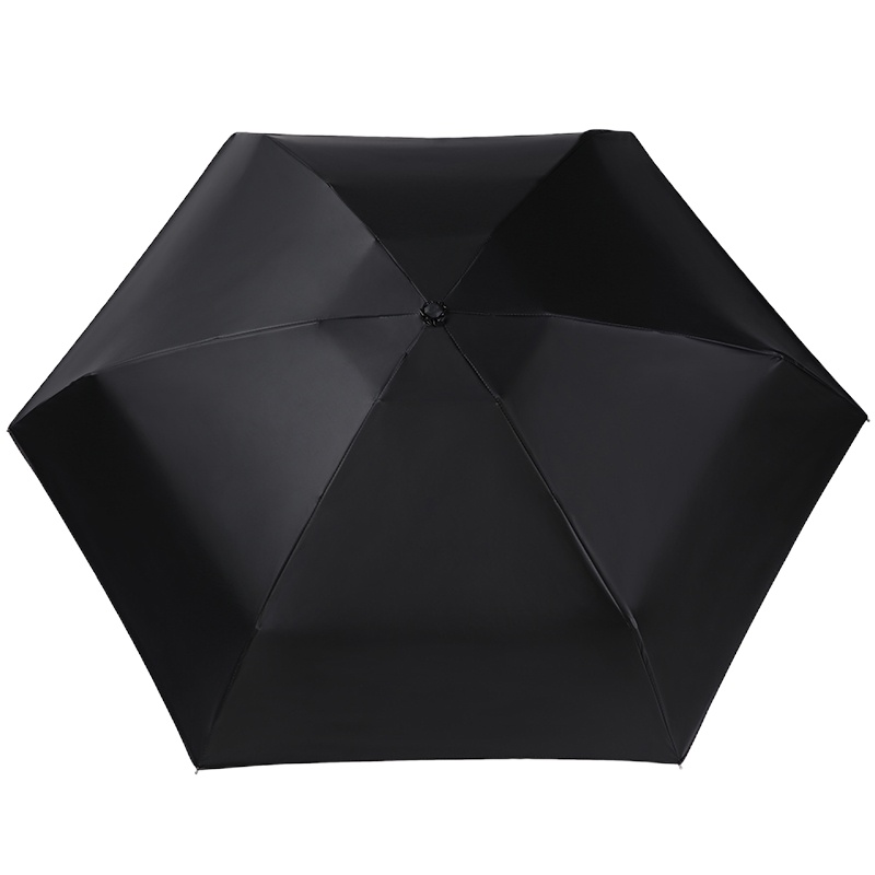 天堂伞 全遮光黑胶五折50cm*6骨晴雨伞幽兰众芳53036E藏青色