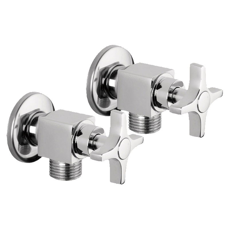 科勒(KOHLER)角阀 全铜加厚龙头配件冷热水通用十字形陶瓷阀芯角阀水阀12066T-3-CP