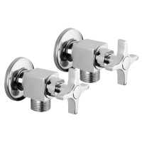 科勒(KOHLER)角阀 全铜加厚龙头配件冷热水通用十字形陶瓷阀芯角阀水阀12066T-3-CP