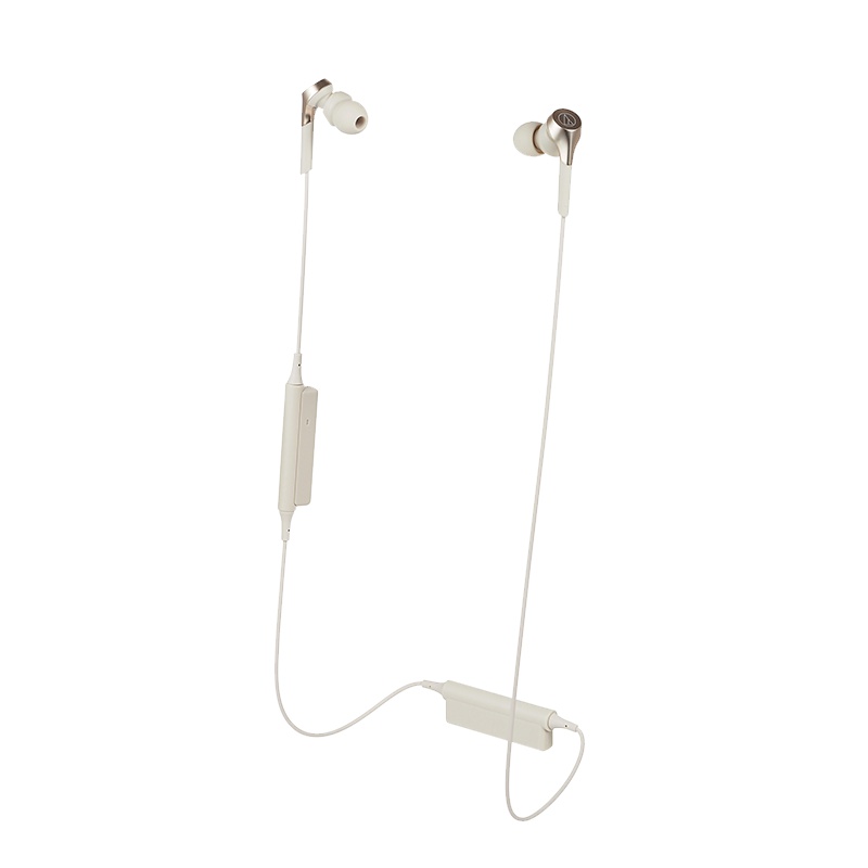 铁三角(audio-technica)ATH-CKS550XBT (金色)重低音蓝牙入耳式运动耳机