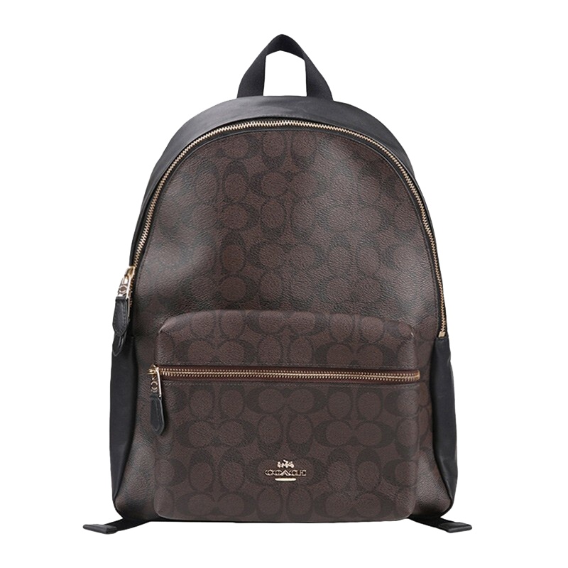 蔻驰(COACH) 女士CHARLIE系列双肩包 卡其深棕色